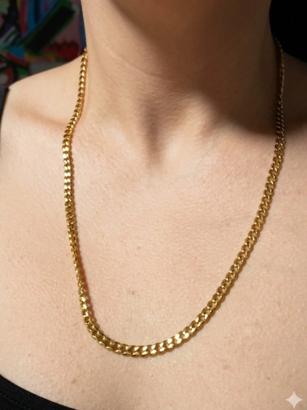 Gold Tone Cuban Link Bracelet for Men Or Women